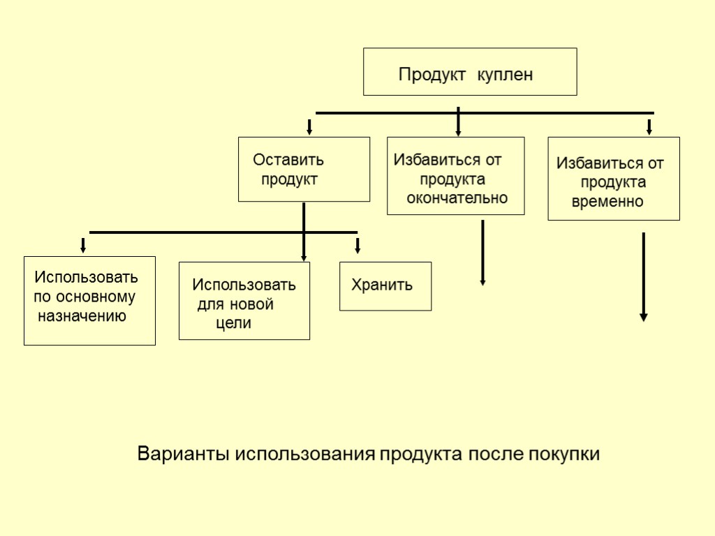 45 Продукт куплен Оставить продукт Избавиться от продукта окончательно Избавиться от продукта временно Использовать